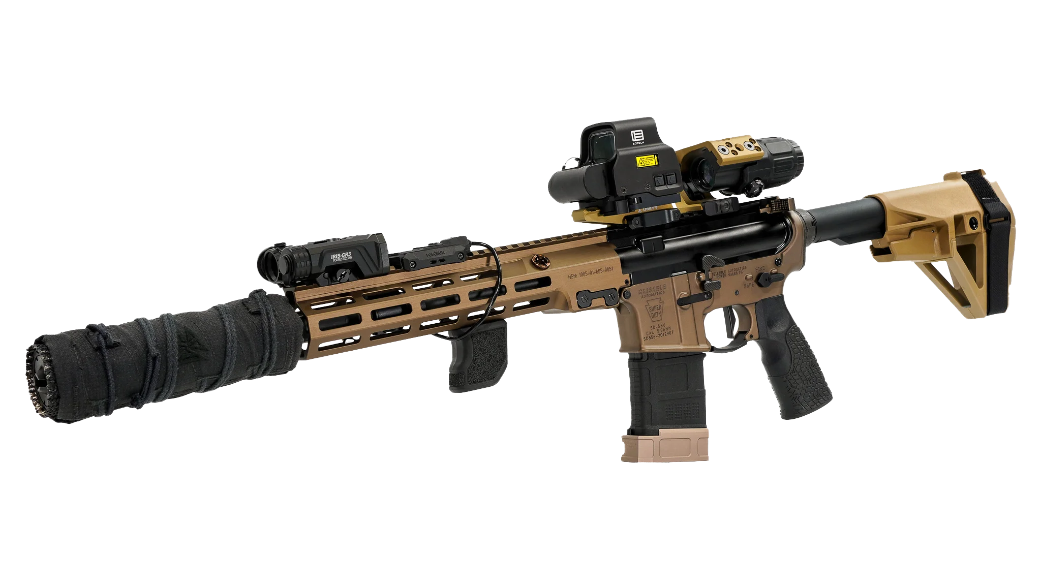AR pistol with suppressor