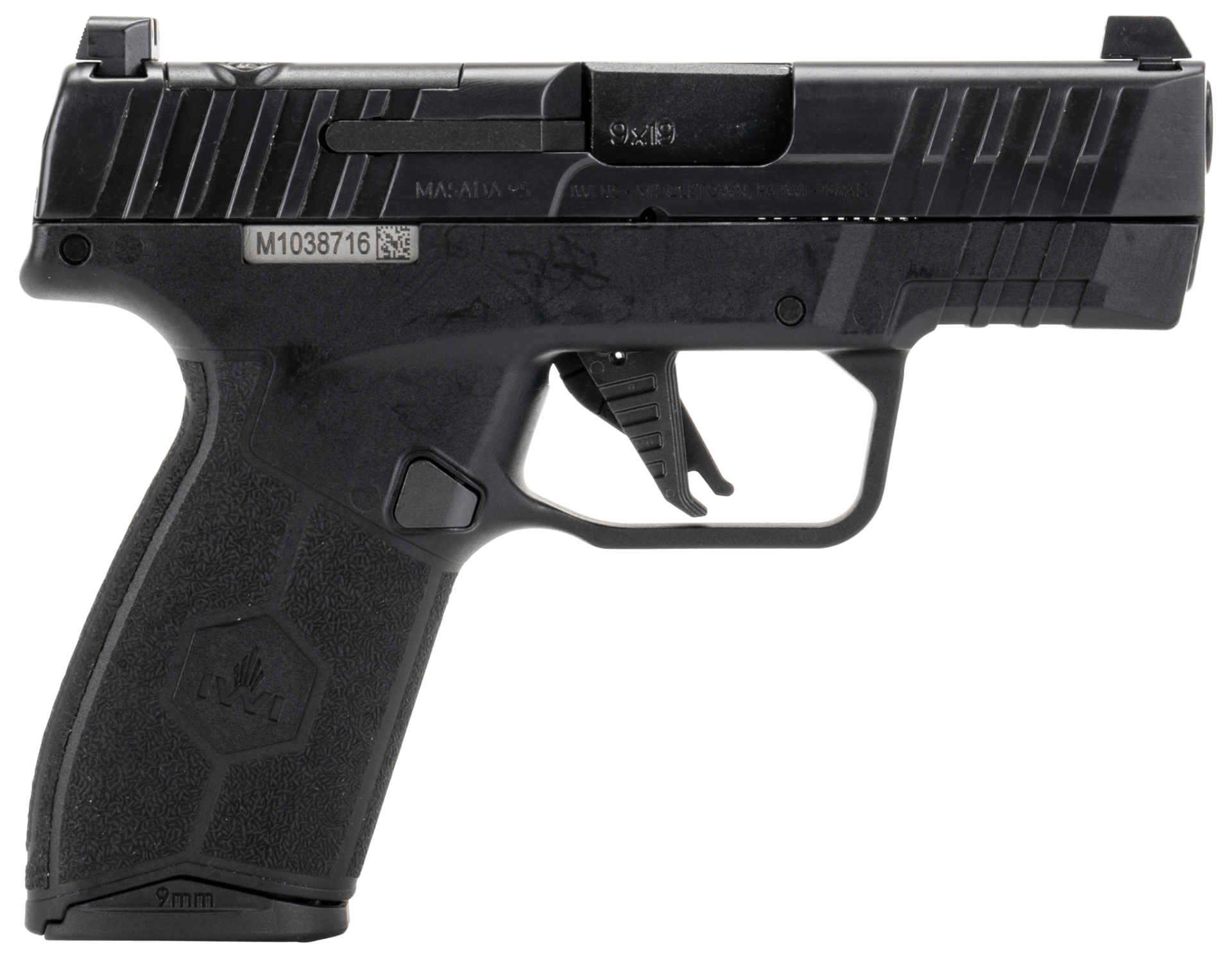 Pistols MASADA-S OR 9MM 3″ BLK 13RD In-store pick up