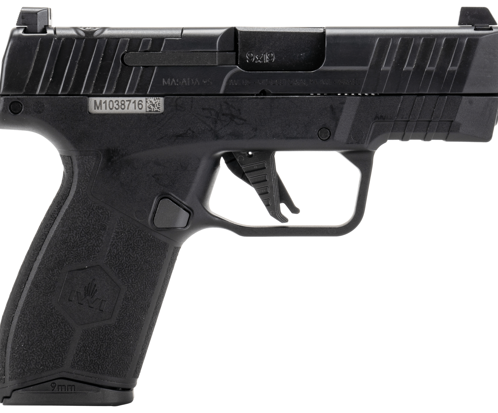 Pistols MASADA-S OR 9MM 3″ BLK 13RD In-store pick up