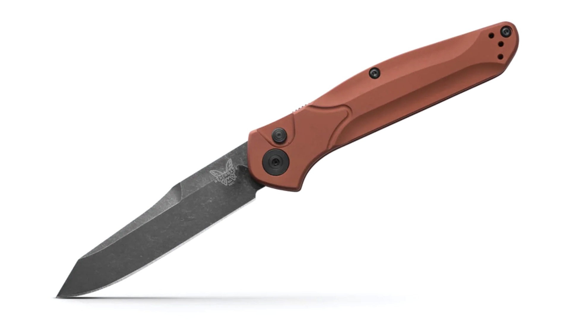 BENCHMADE OSBORNE BURNT COPPER REVERSE TANTO BATTLEWASH BLADE "AUTO" 9400BK-03