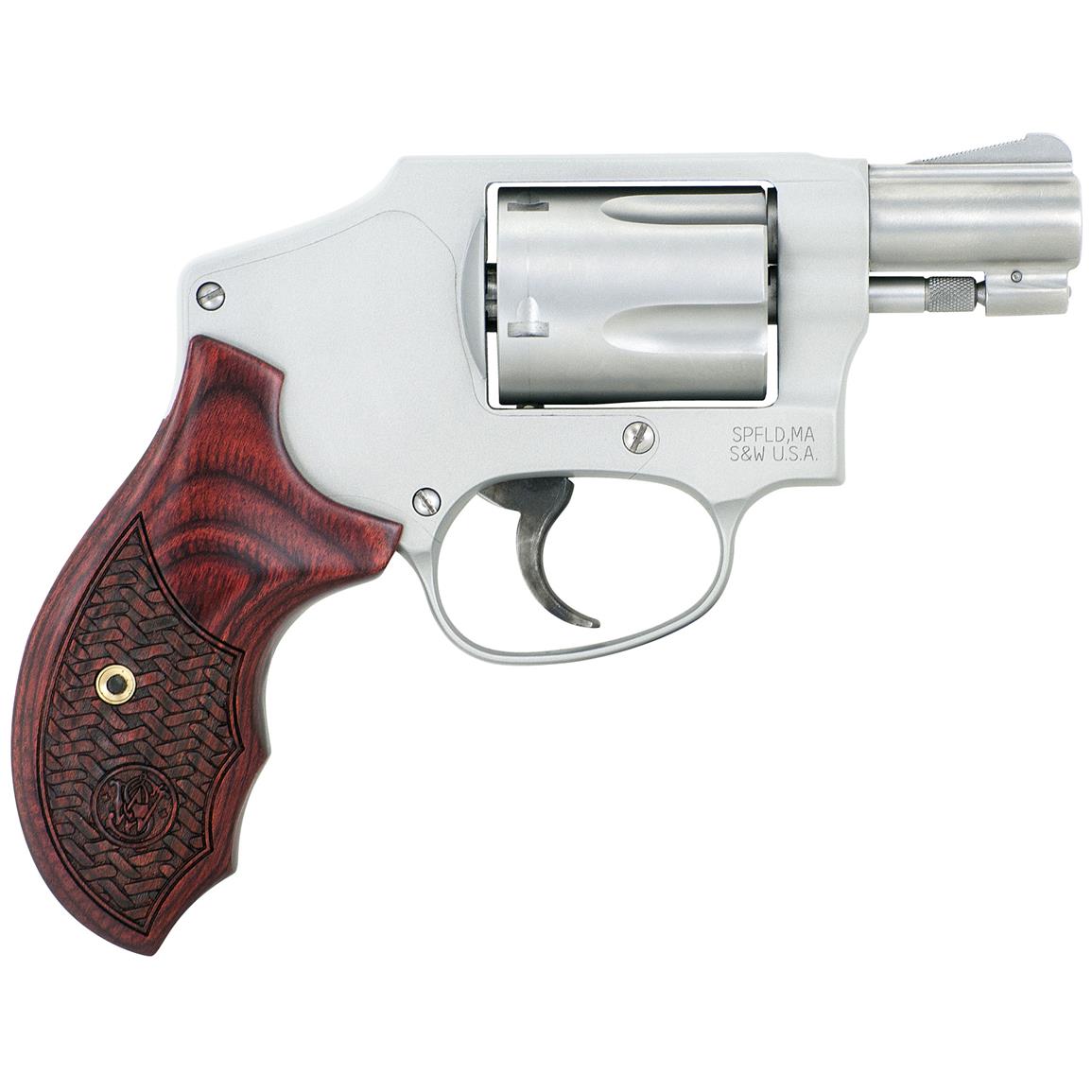 S&W 642 PERFORMANCE CENTER .38SPL 5RD WOOD GRIP SILVER