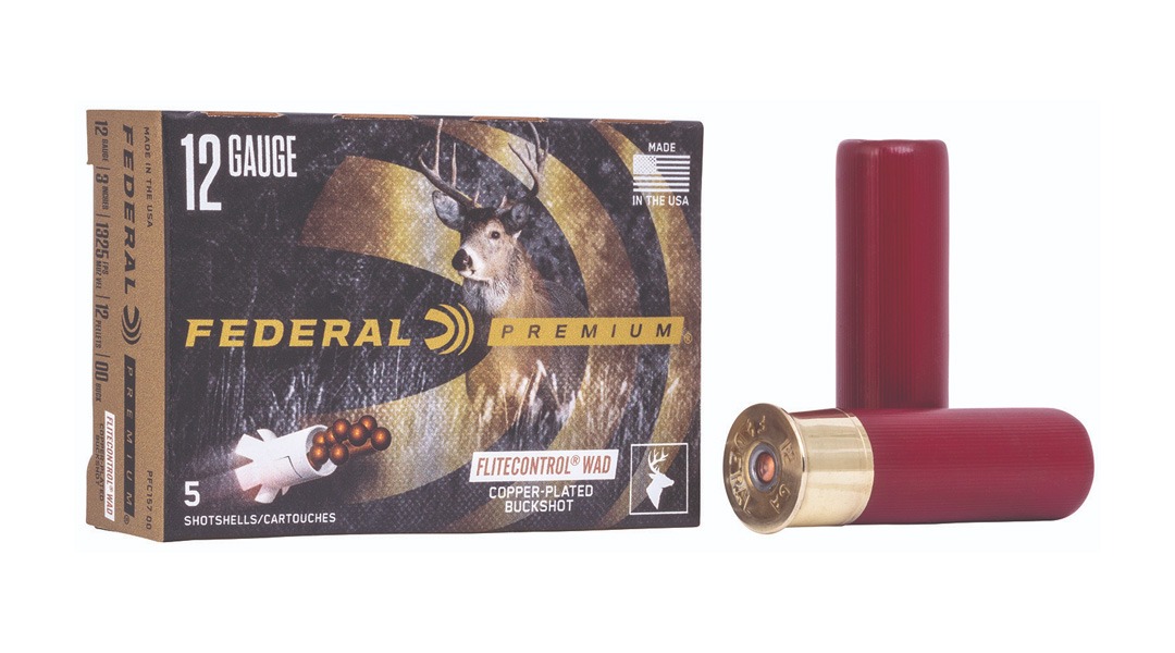 FEDERAL PREMIUM VITAL-SHOK 12GA AMMO | 3" | #00 BUCK | 5 SHELLS/BOX