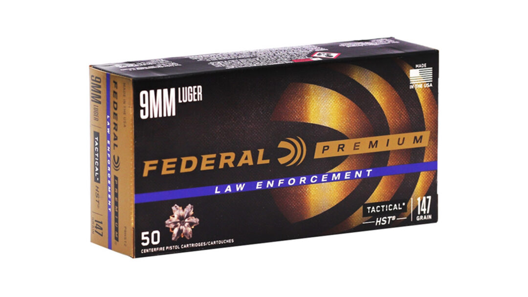 FEDERAL PREMIUM LAW ENFORCEMENT HST 9MM 147GR JHP 50RD