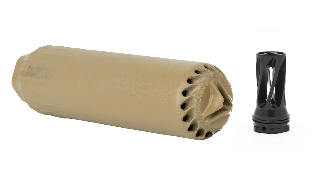 HUXWRX FLOW 556 Ti SUPPRESSOR + FLASH HIDER | FDE