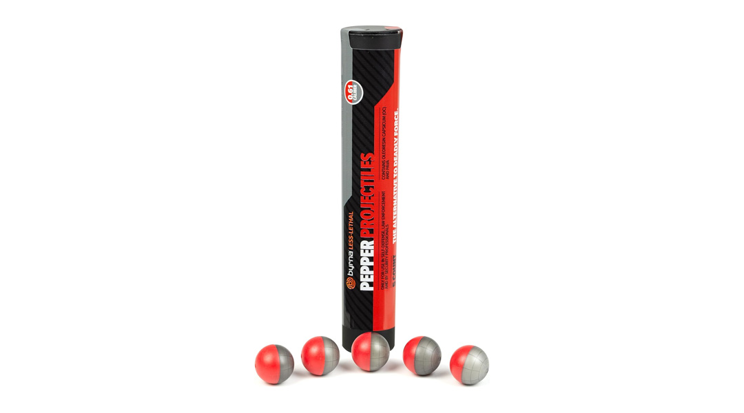BYRNA PEPPER PROJECTILES 5-CT TUBE | .61 CAL | FITS CL