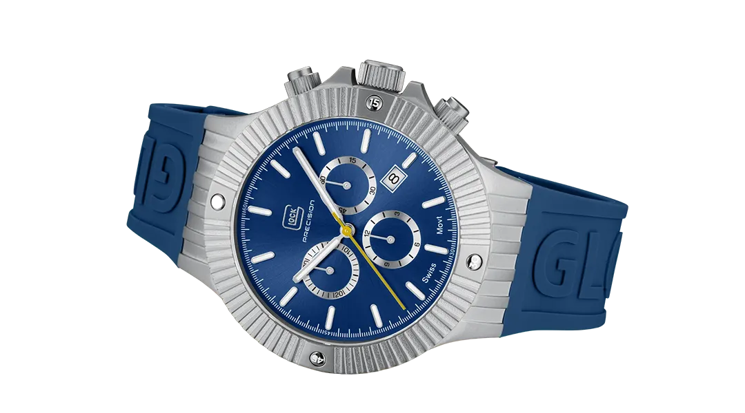 GLOCK WATCH GW-37-1-24 SILVER TONE/DARK BLUE