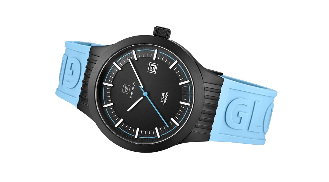 GLOCK WATCH GW-6-1-22 - BLACK/LIGHT BLUE
