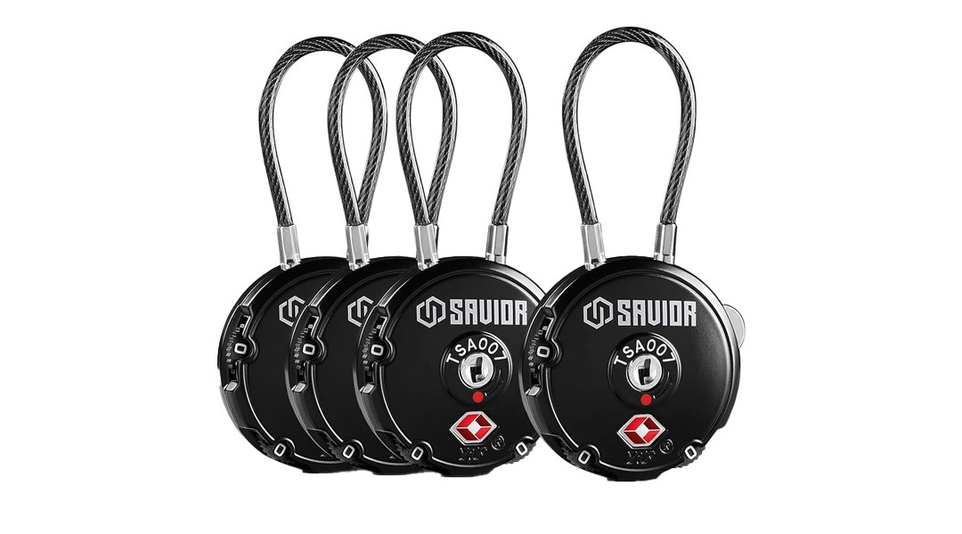 SAVIOR 3-DIGIT CABLE LOCK | 4 PACK