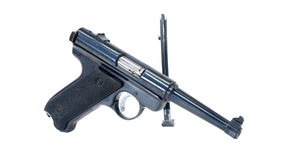 16713-RUGER MK1 22LR 10RD 4.75_ _ BLUED _ PLASTIC GRIPS