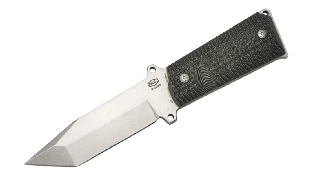 BUL ARMORY 1911 ULTRA TANTO FIXED BLADE _ STONEWASH
