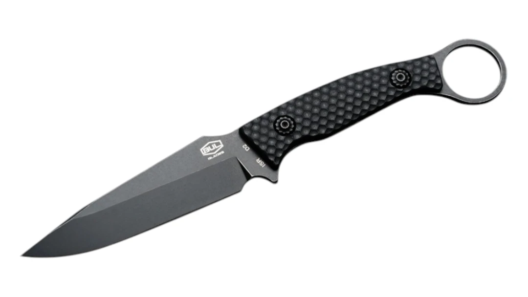 BUL ARMORY TAC BLADE BLACK STONEWASH FIXED BLADE KNIFE