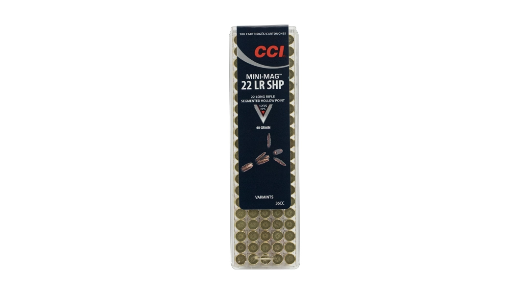 CCI MINI-MAG 22 LR AMMO | 40GR SEGMENTED HP | 100RD BOX