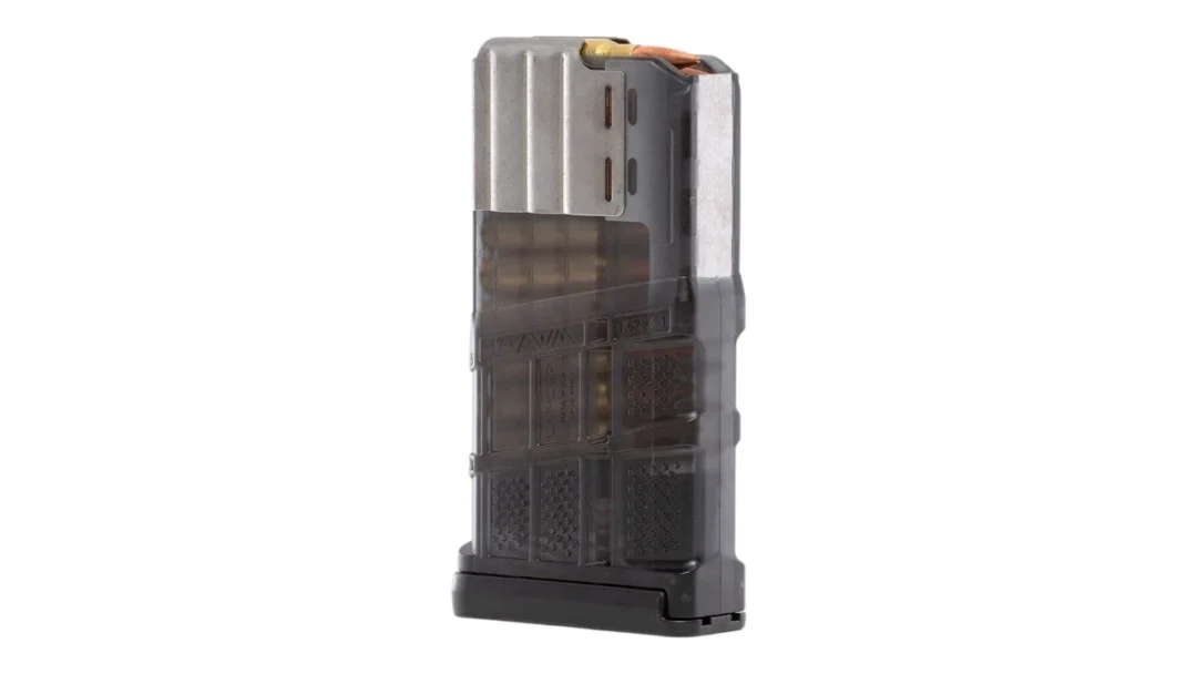 LANCER L7AWM 7.62 20RD MAGAZINE _ TRANSLUCENT SMOKE _ 738435617127
