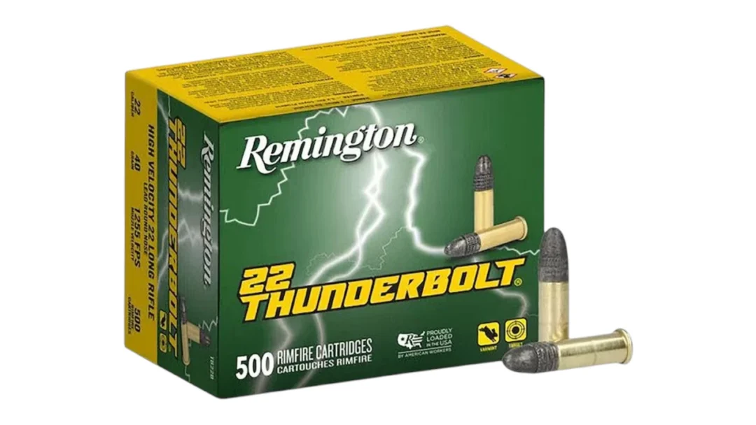 REMINGTON THUNDERBOLT 22LR AMMO _ 40GR ROUND NOSE _ 500RD BOX