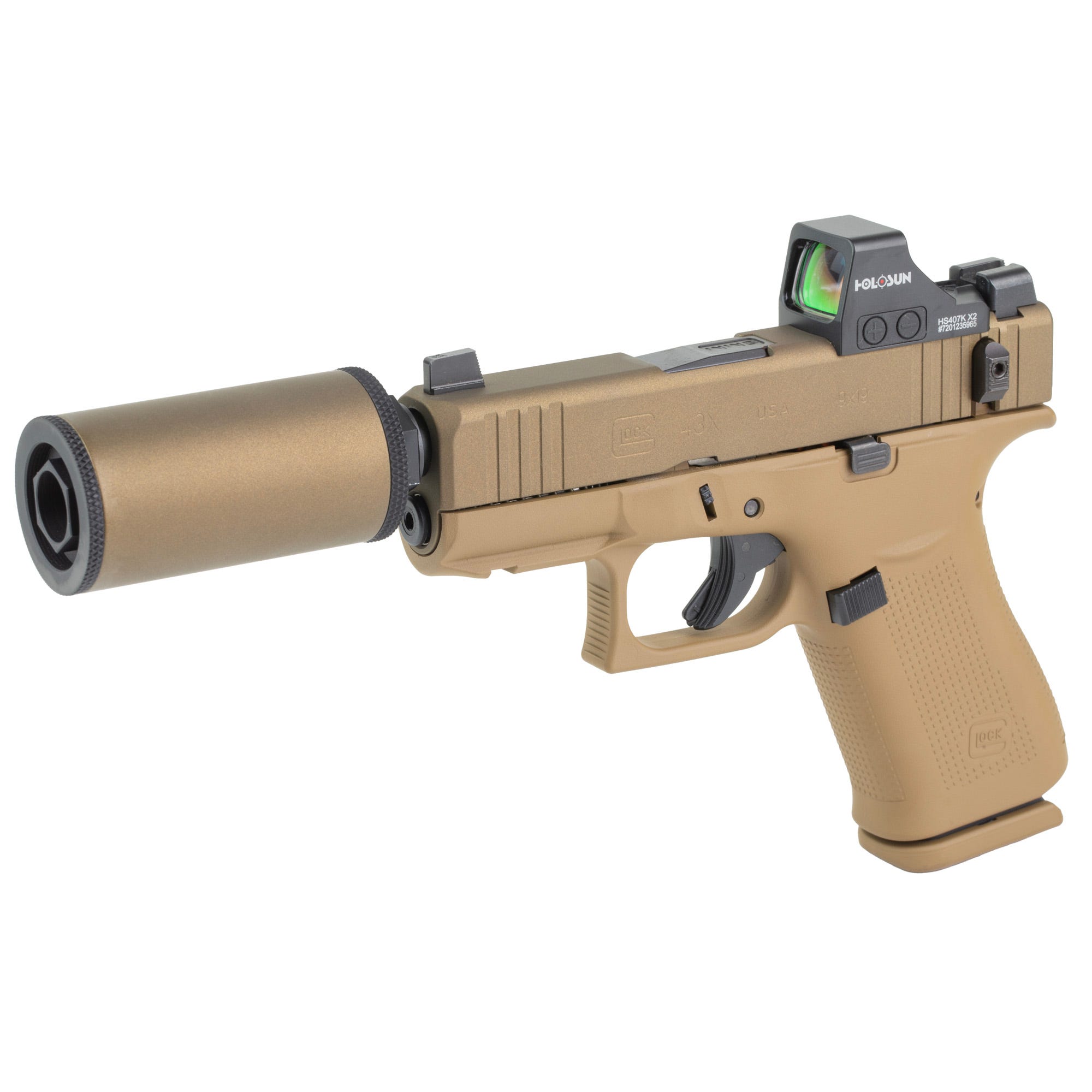 GLOCK G43X HUSH PUPPY KIT 9MM | FDE