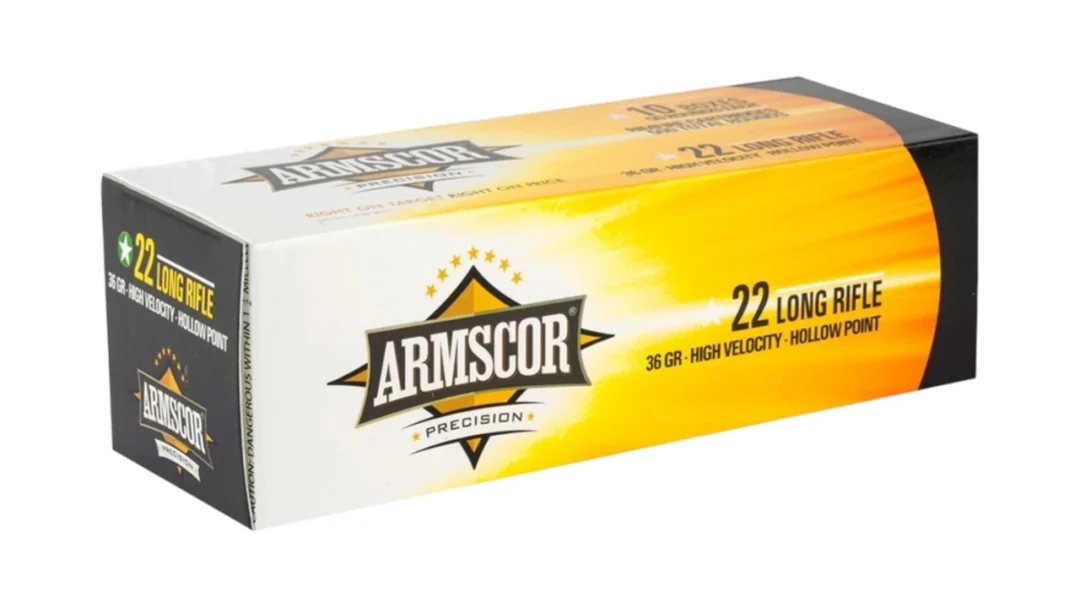 ARMSCOR 22 LR AMMO _ 40GR SVSP _ 500RD BOX