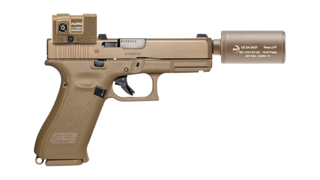 B&T GLOCK 19X HUSH PUPPY SUPPRESSOR KIT W_ ACRO P-2 _ FDE-Photoroom