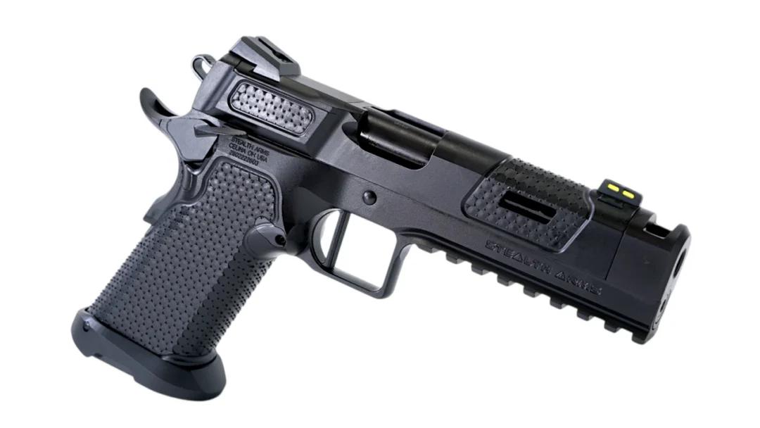 STEALTH ARMS 1911 PLATYPUS 17 COMP 5″ 9MM 17RD _ SINGLE PORT _ BLACK