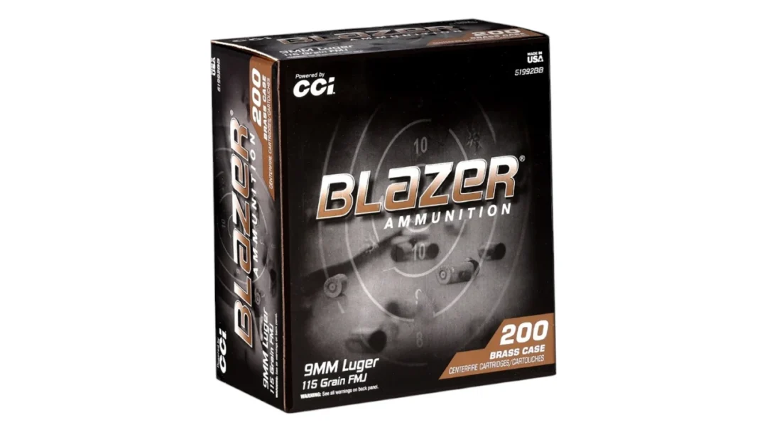 CCI BLAZER 9MM AMMO _ 115GR FMJ _ 200RD BOX