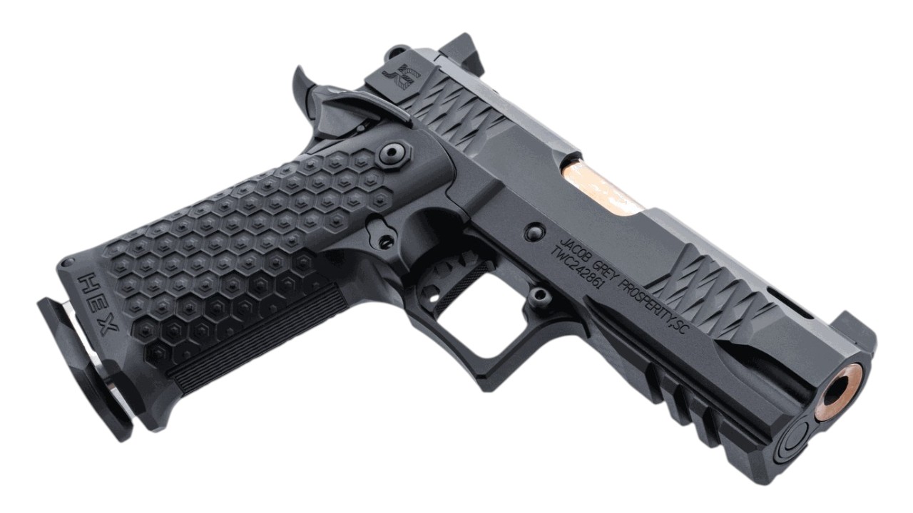 JACOB GREY TWX HEX 9MM 17RD | MIDNIGHT/ROSE GOLD