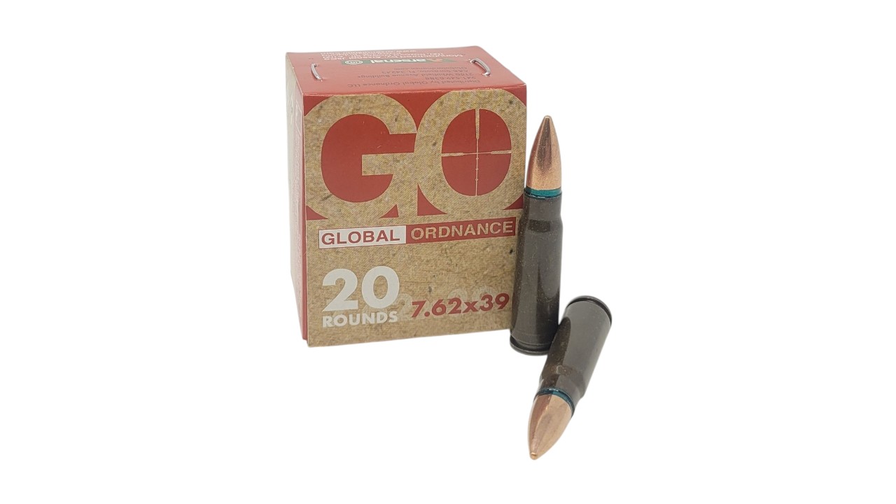 GLOBAL ORDNANCE 7.62X39MM 122GR FMJ | STEEL CASED
