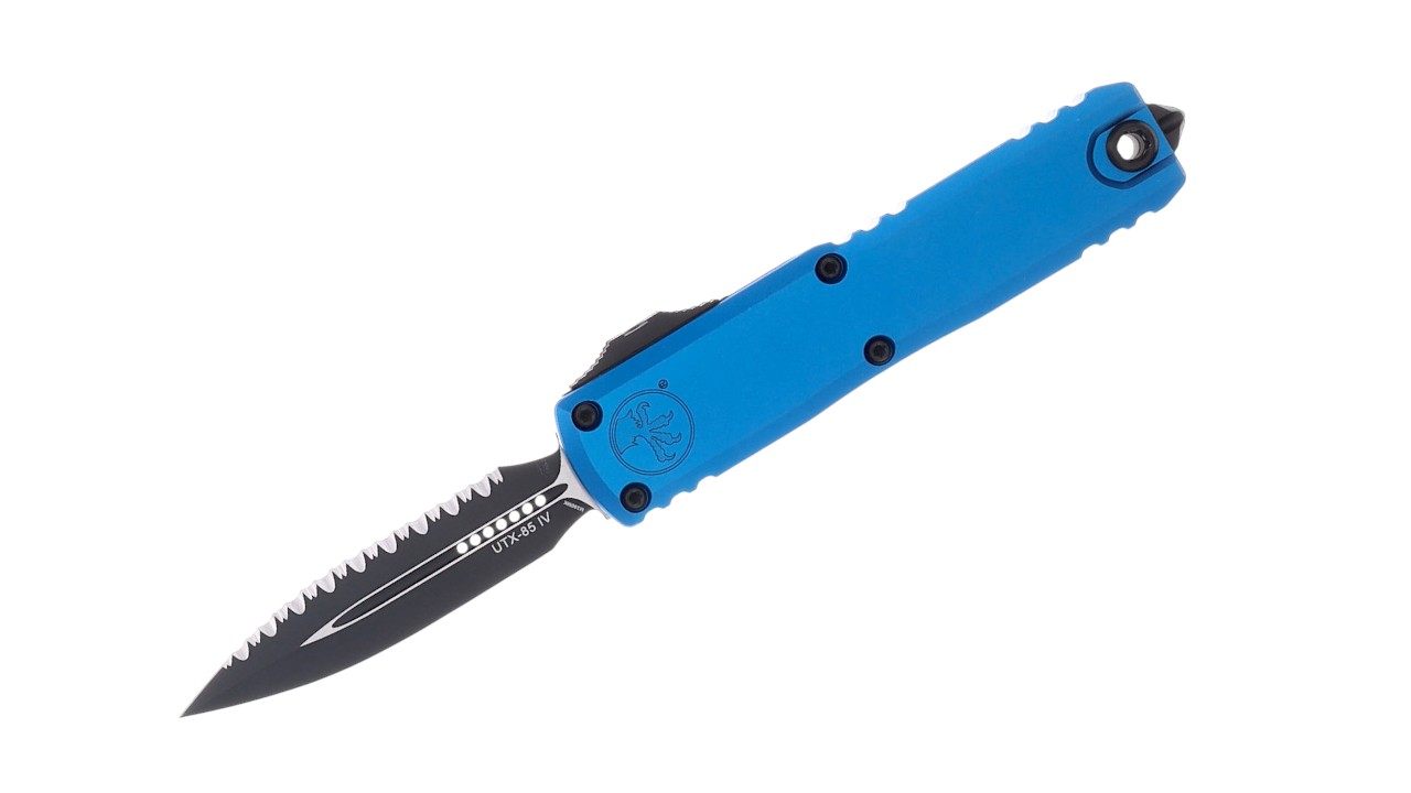 MICROTECH UTX-85 GEN IV D/E  BLACK F/S BLUE