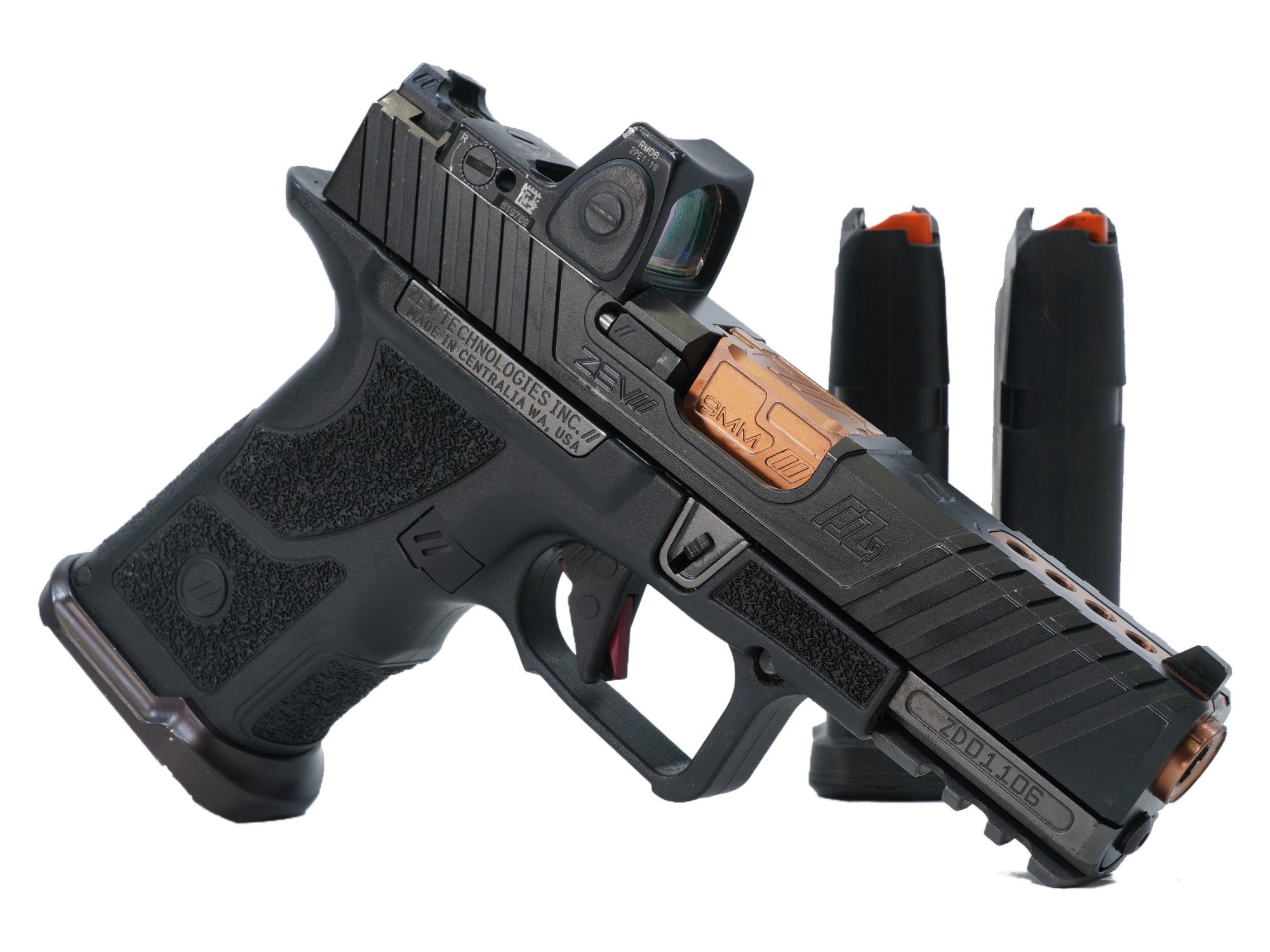 ZEV Technologies OZ9 Hypercomp Ported 9mm 15rd, Bronze + RMR