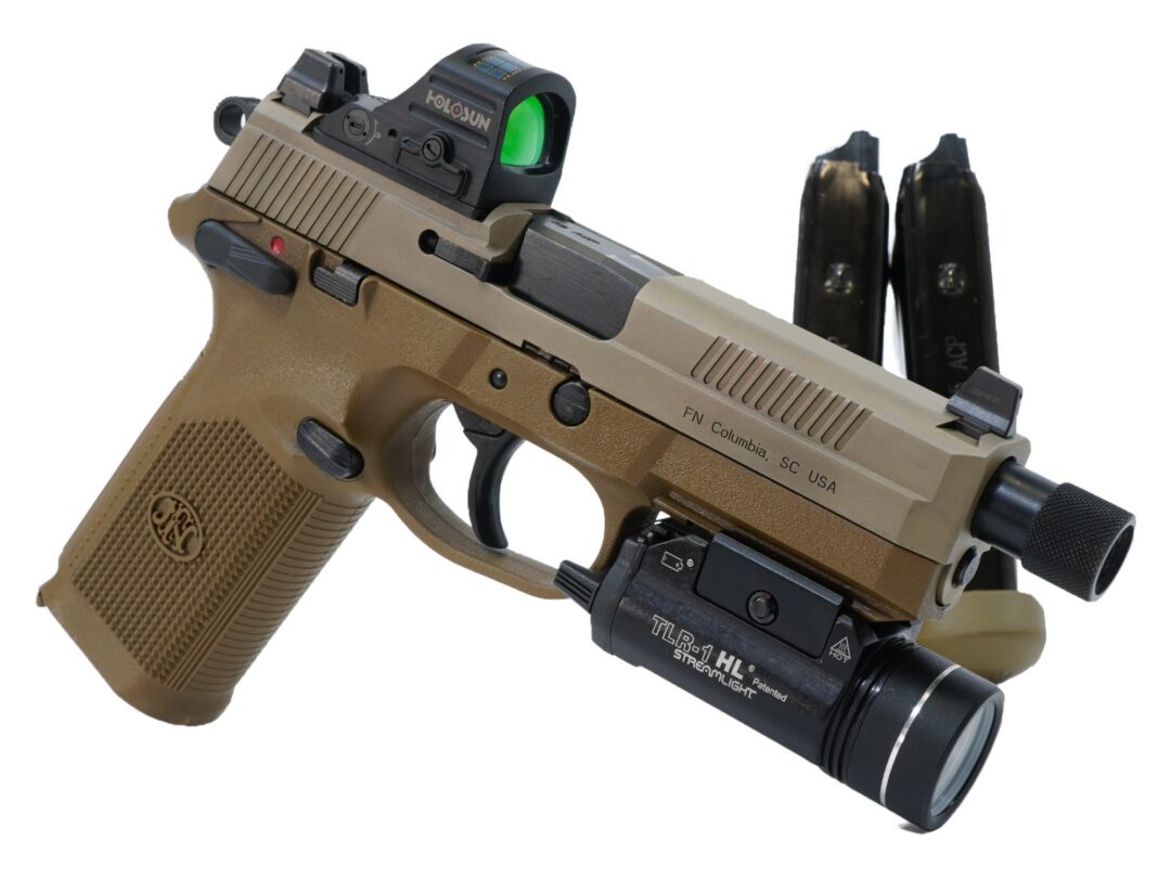 FN FNX-45 Tactical 45 ACP 15rd, FDE + HS507C And TLR-1 HL (Pre-Owned) 46136