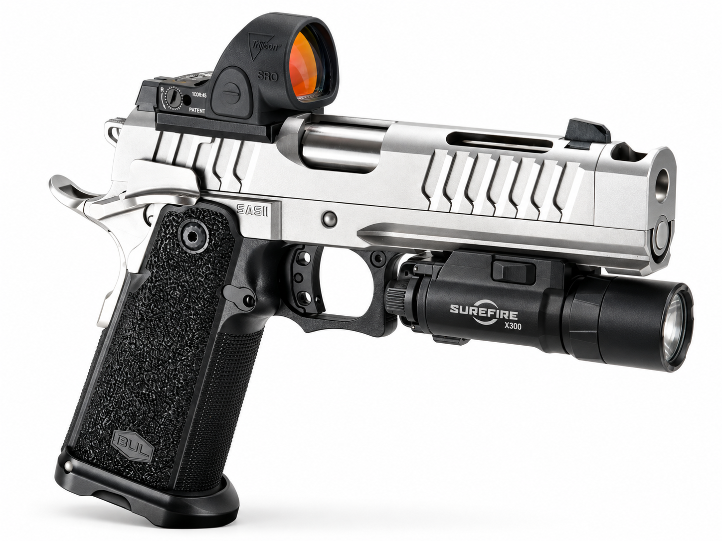 BUL ARMORY SAS II TAC COMP (2026) TRIJICON SRO + X300 BUNDLE | SILVER